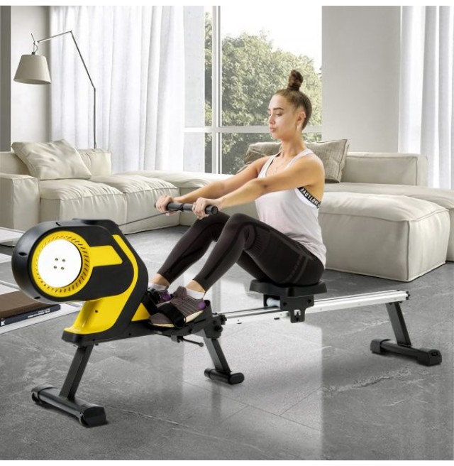 Magnetic Rowing Machine with LCD Monitor