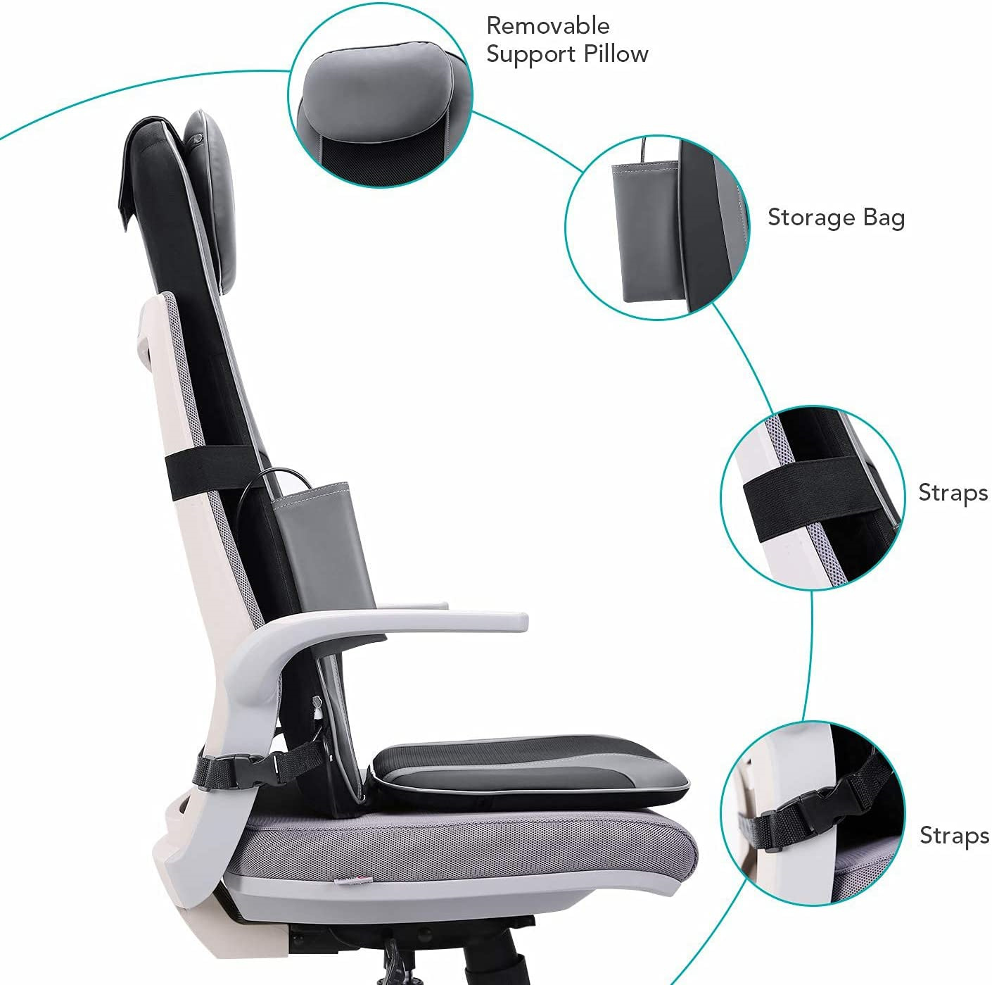 Back Massager Seat For Upper And Lower Back Neck Low Back Pain Relief