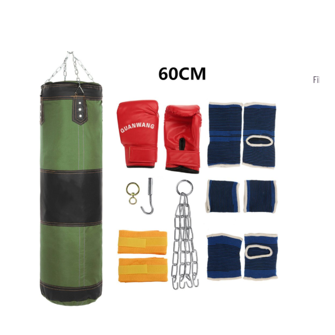 47'' Heavy Boxing Punching Bag Training Gloves Kicking MMA Workout w