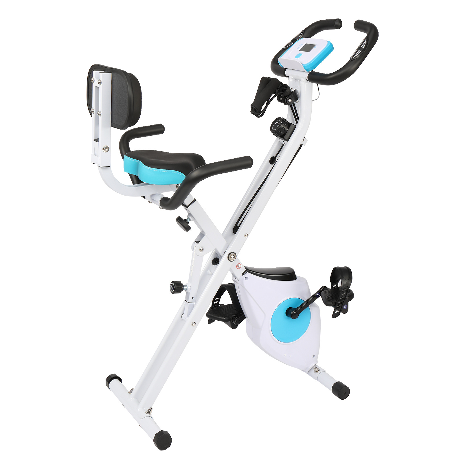 Home Folding Exercise Bike White - Appravo