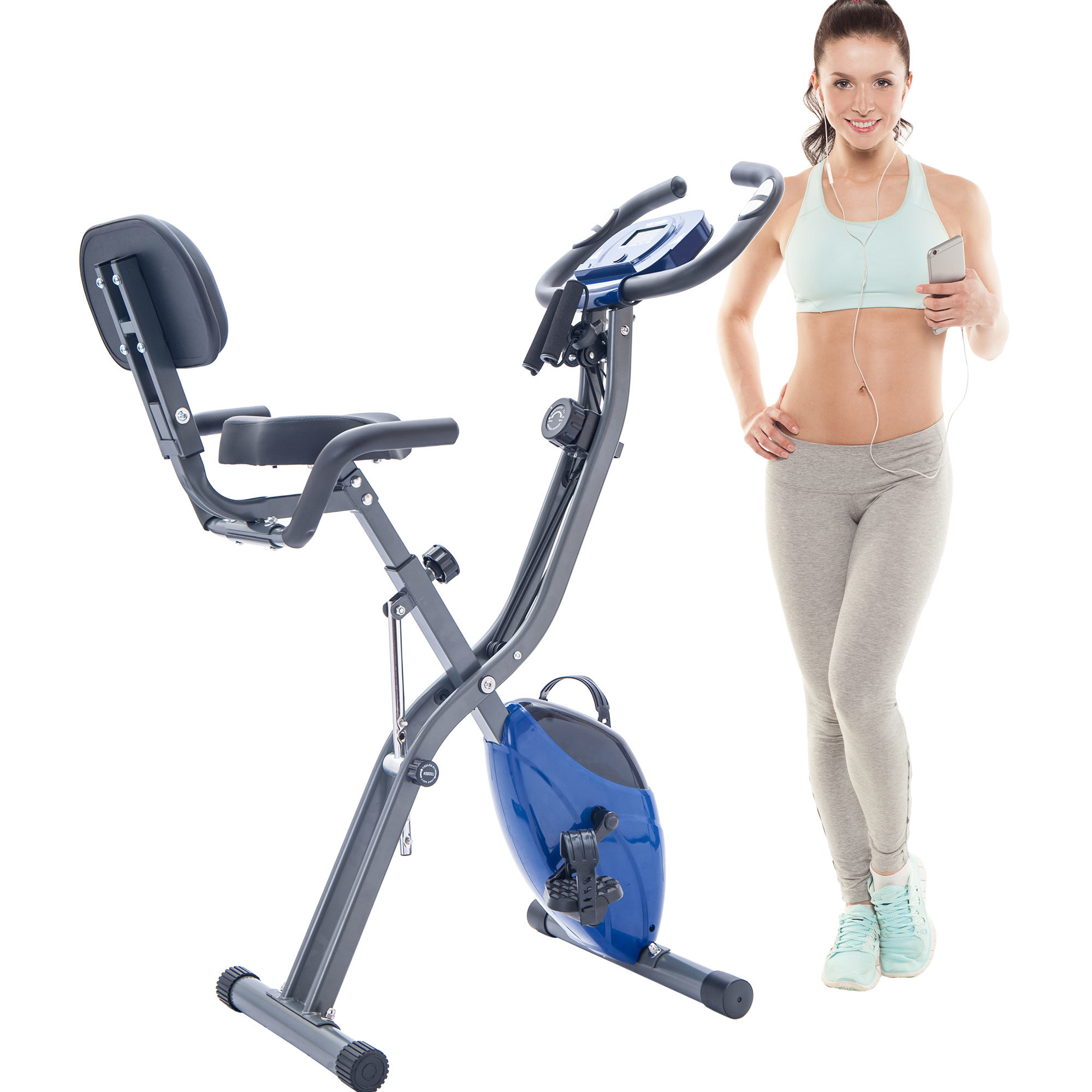 upright bike with back support