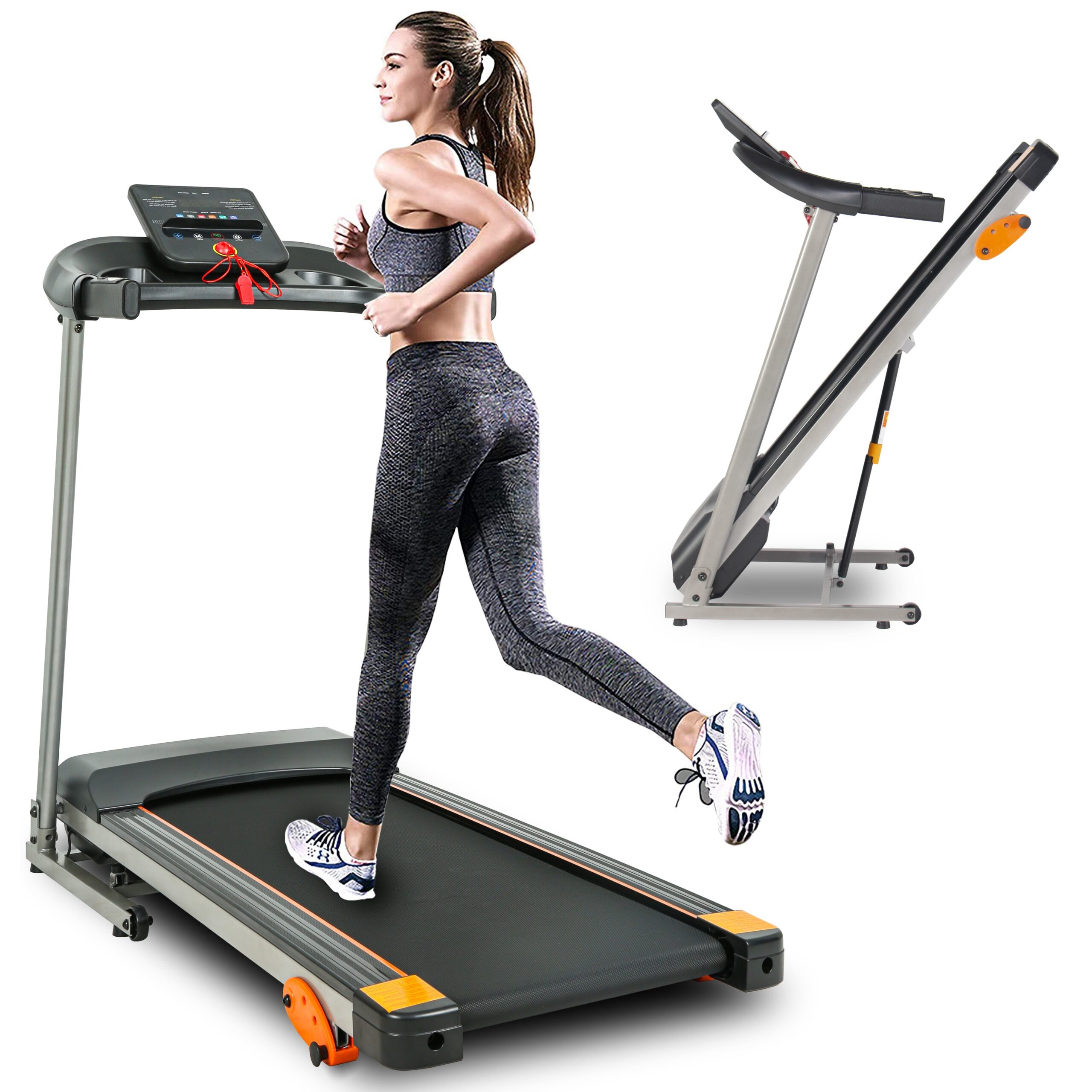 Electric Treadmill with LCD for Home Foldable 2.5HP 12KM/H, Bluetooth ...
